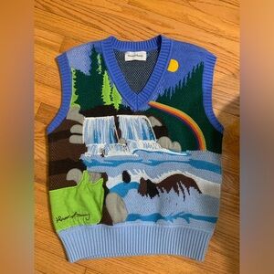 Urban outfitters House of sunny waterfall sweater vest embroidered unisex